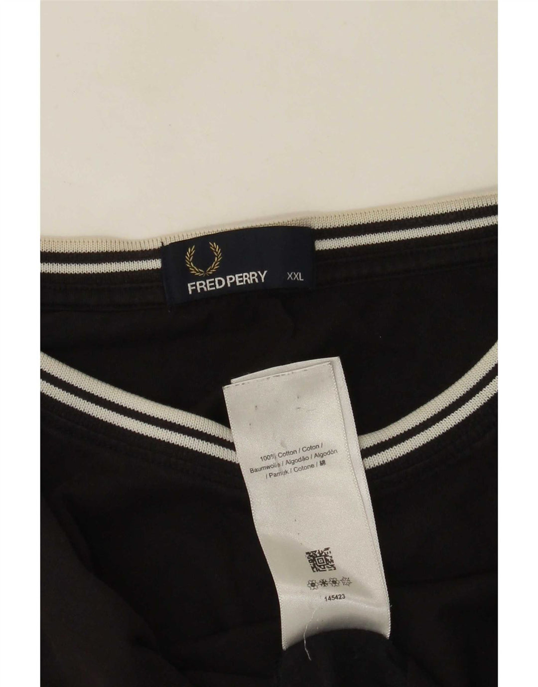 Fred Perry T-Shirt Homme Haut 2XL Noir Coton