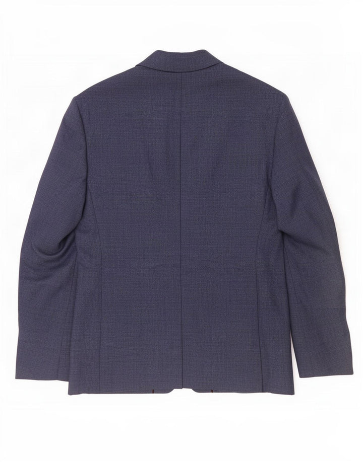 Zara Veste Blazer 2 Boutons Homme EU 52 Grand Bleu Polyester