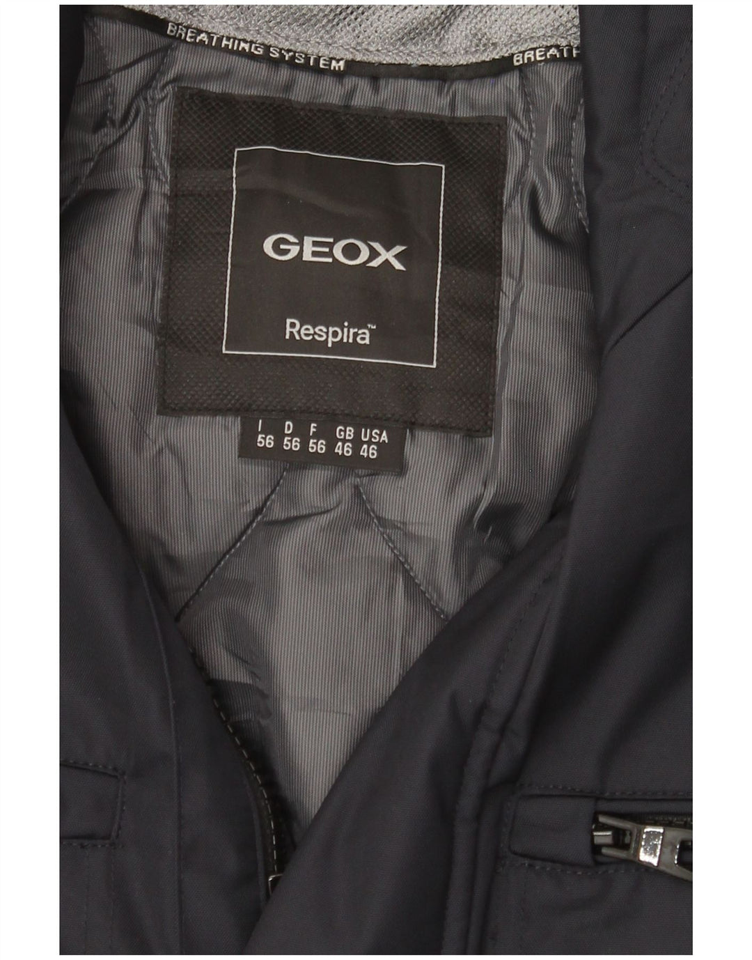 GEOX RESPIRA Veste utilitaire pour homme UK 46 3XL Bleu marine