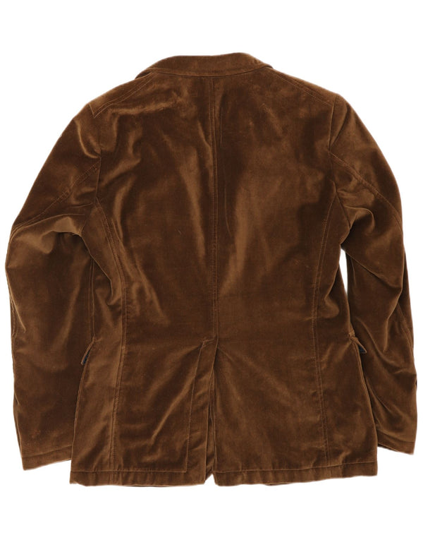 Joop Veste Blazer en Velours à 2 Boutons pour Homme IT 46 Petit Coton Marron