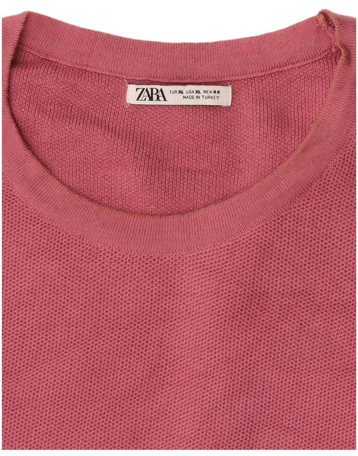 Zara T-Shirt Homme Top XL Rose