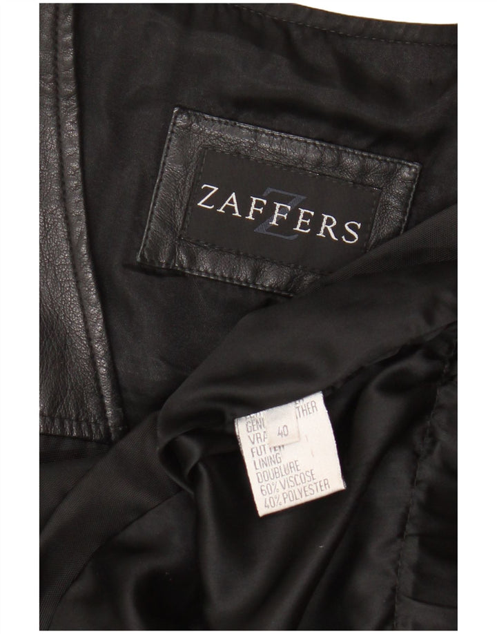 Gilet surdimensionné femme vintage IT 40 petit cuir noir