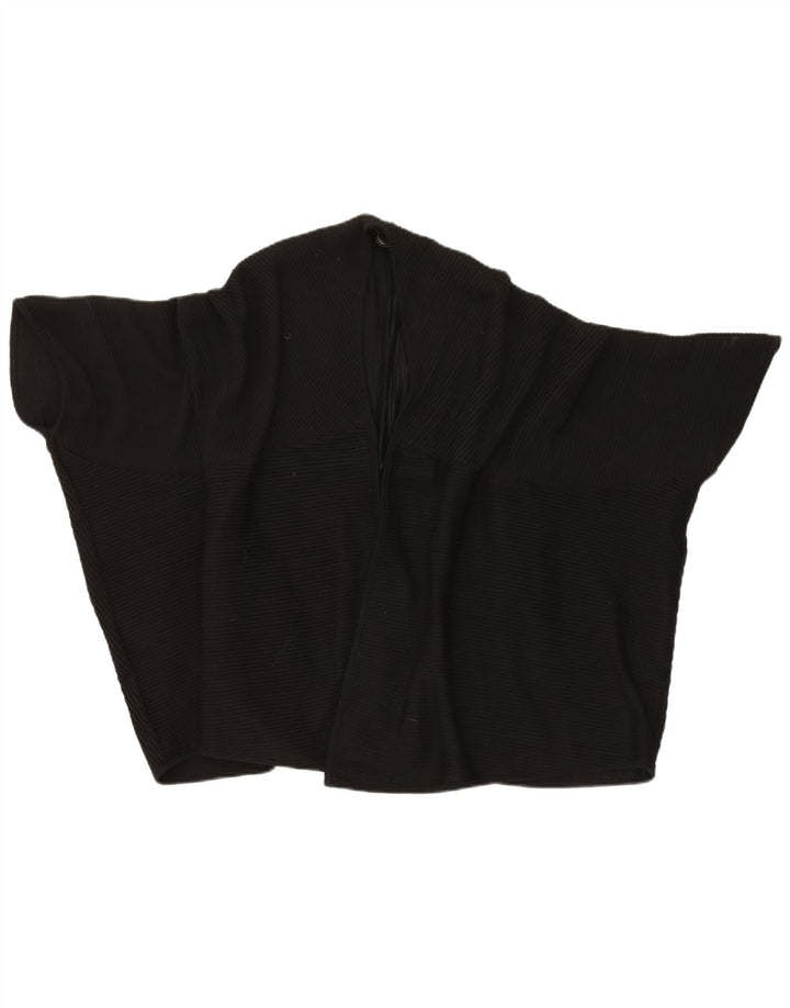 Zara Womens Poncho Oversize Cardigan Top UK 14 Moyen Noir