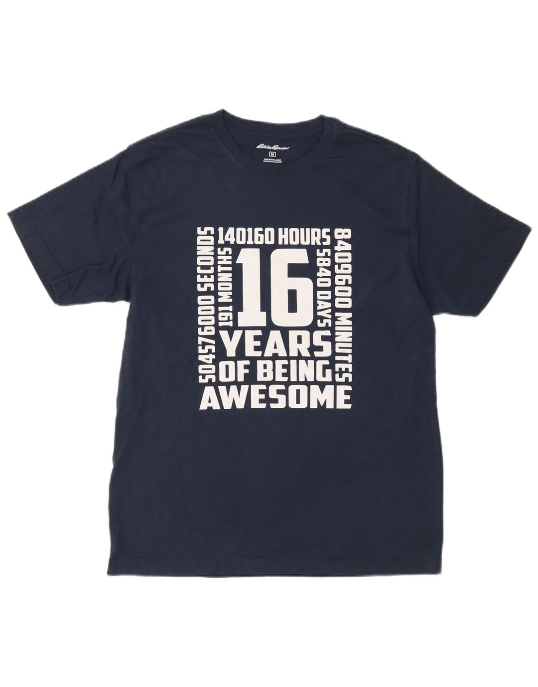 Eddie Bauer T-shirt graphique pour homme en coton bleu marine moyen