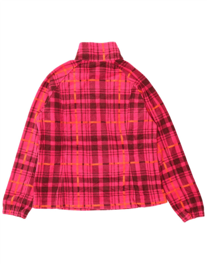 Columbia Pull polaire à col zippé pour femme UK 18 XL Rose Plaid Polyester