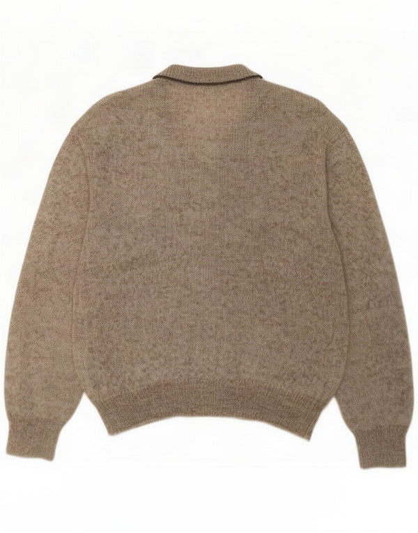Berluti Pull Cardigan Graphique Femme IT 44 Large Beige