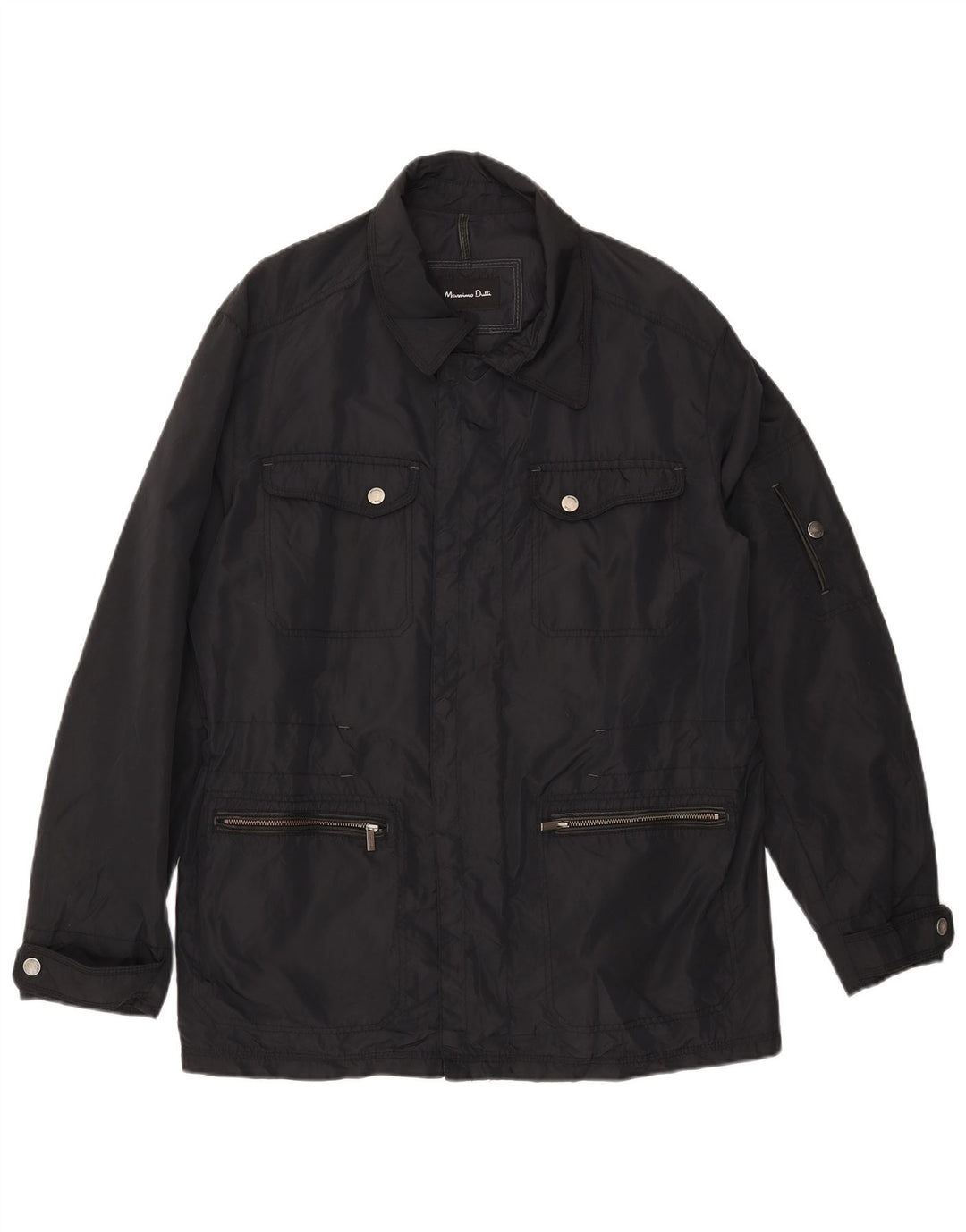 MASSIMO DUTTI Veste utilitaire pour hommes UK 42 XL Nylon noir