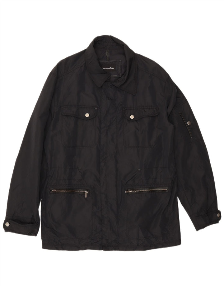 MASSIMO DUTTI Veste utilitaire pour hommes UK 42 XL Nylon noir