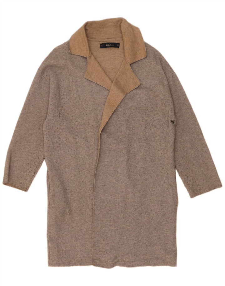 Zara Manteau surdimensionné pour femme UK 10 Petit gris moucheté