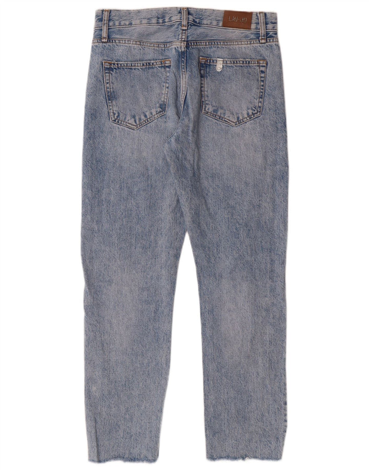 Liu Jo Jean court effet vieilli W27 L27 en coton bleu pour femme
