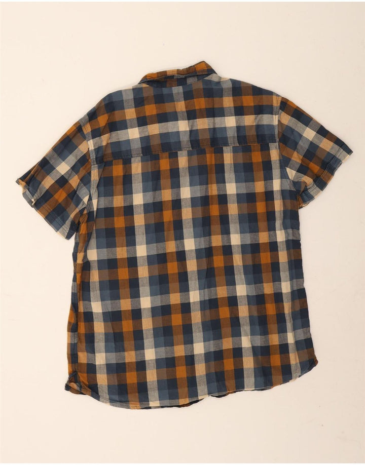Mountain Warehouse Chemise à manches courtes pour homme XL en coton à carreaux multicolores