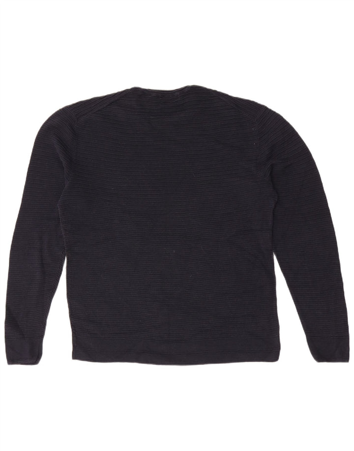 French Connection Pull Col Ras du Cou Homme Bleu Marine Moyen Coton