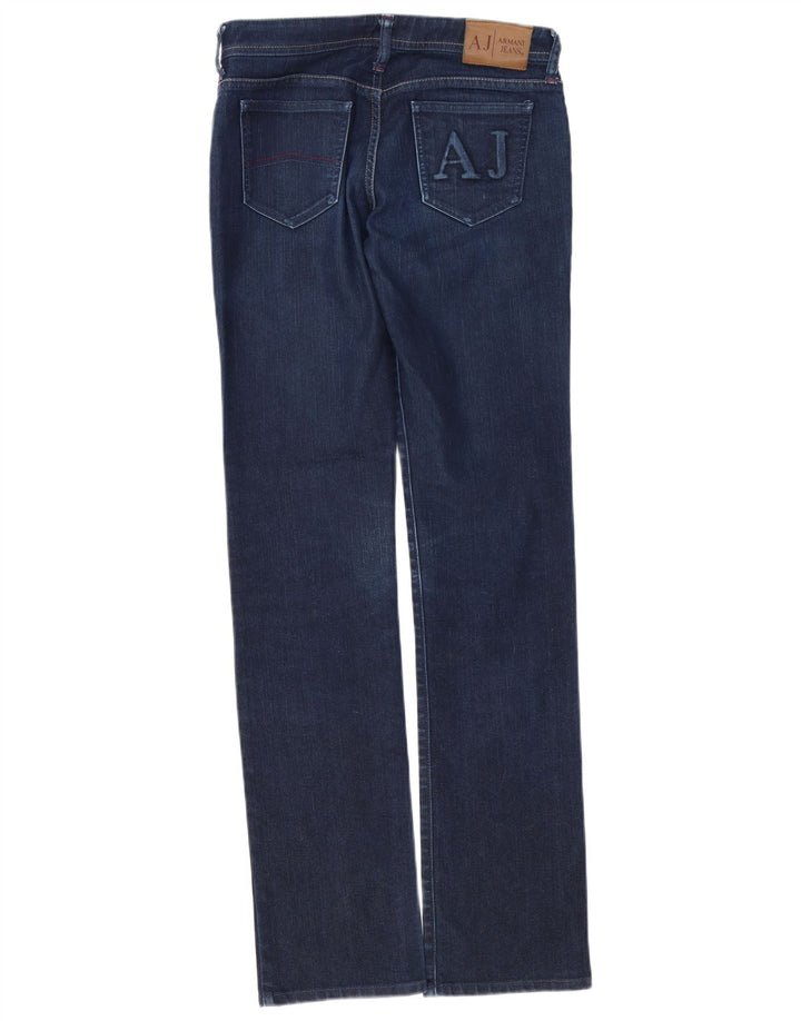 ARMANI Femme Jean Droit W28 L32 Bleu Marine