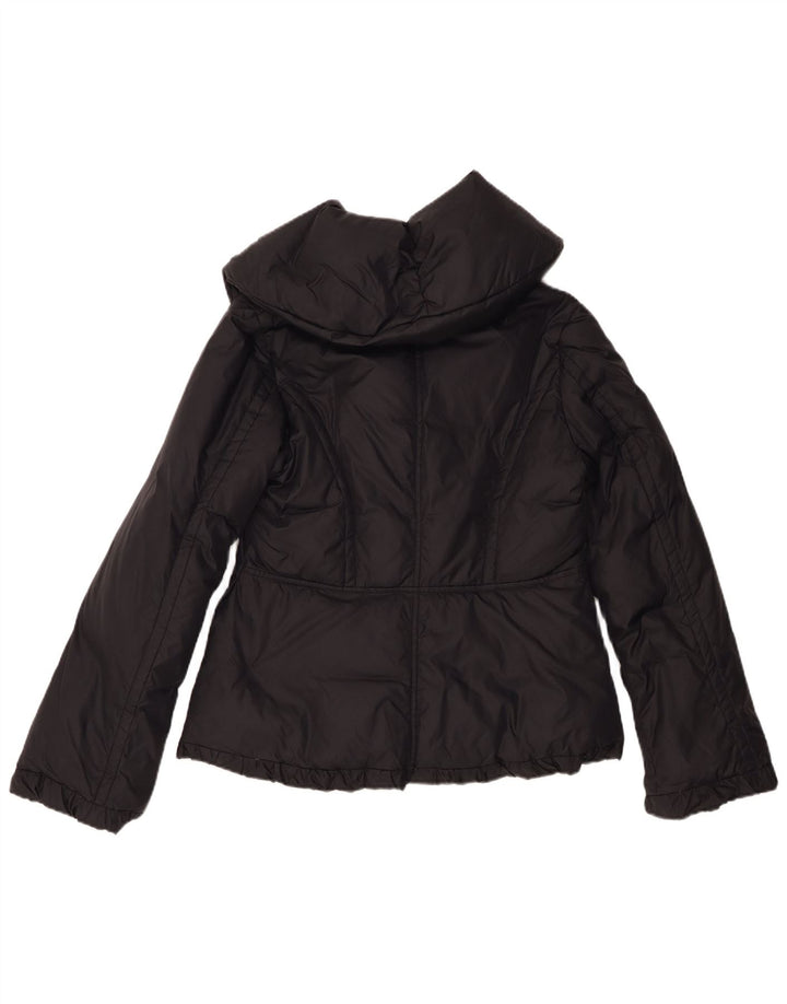 Stefanel Veste rembourrée pour femme UK 12 Medium Noir Nylon
