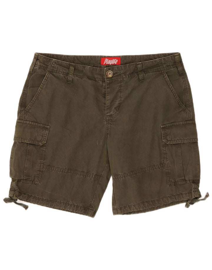 Playlife Short Cargo Femme IT 44 Medium W32 Kaki
