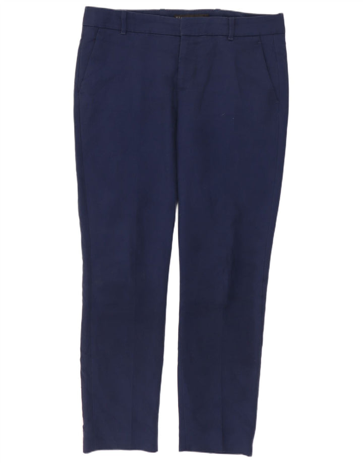 Zara Pantalon Chino Slim Femme Moyen W28 L28 Bleu Marine