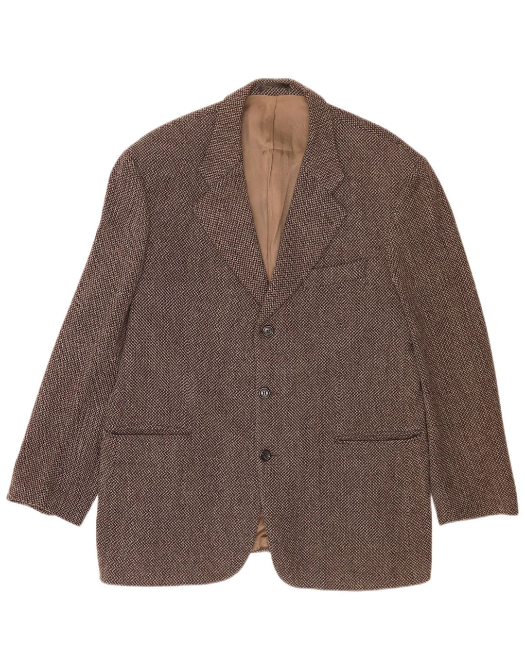 Carlo Barbera Veste blazer à 3 boutons pour homme IT 54 2XL Marron pied-de-poule