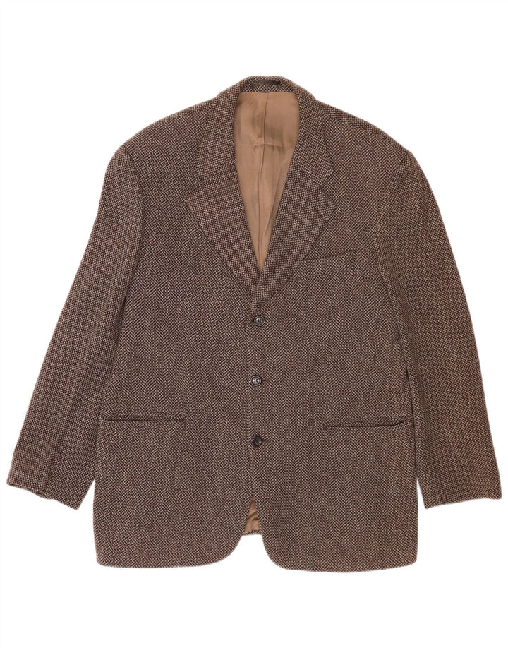 Carlo Barbera Veste blazer à 3 boutons pour homme IT 54 2XL Marron pied-de-poule