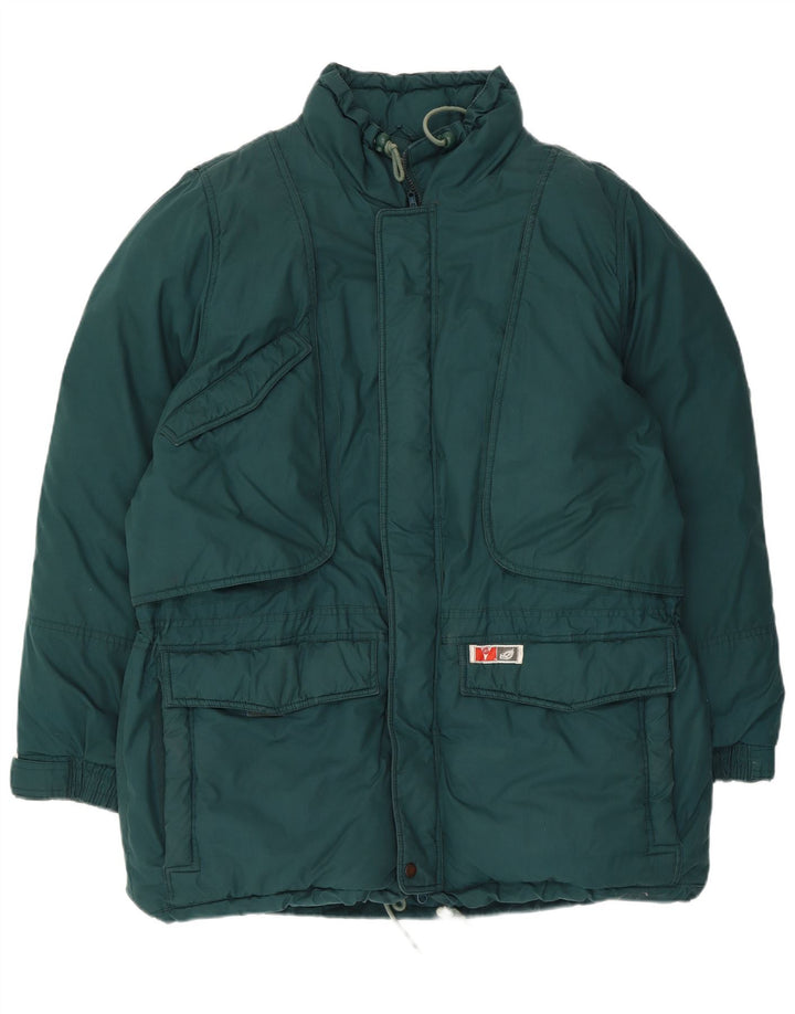 veste de ski rembourrée à capuche vintage pour hommes IT 54 2XL Polyester vert