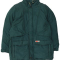 veste de ski rembourrée à capuche vintage pour hommes IT 54 2XL Polyester vert