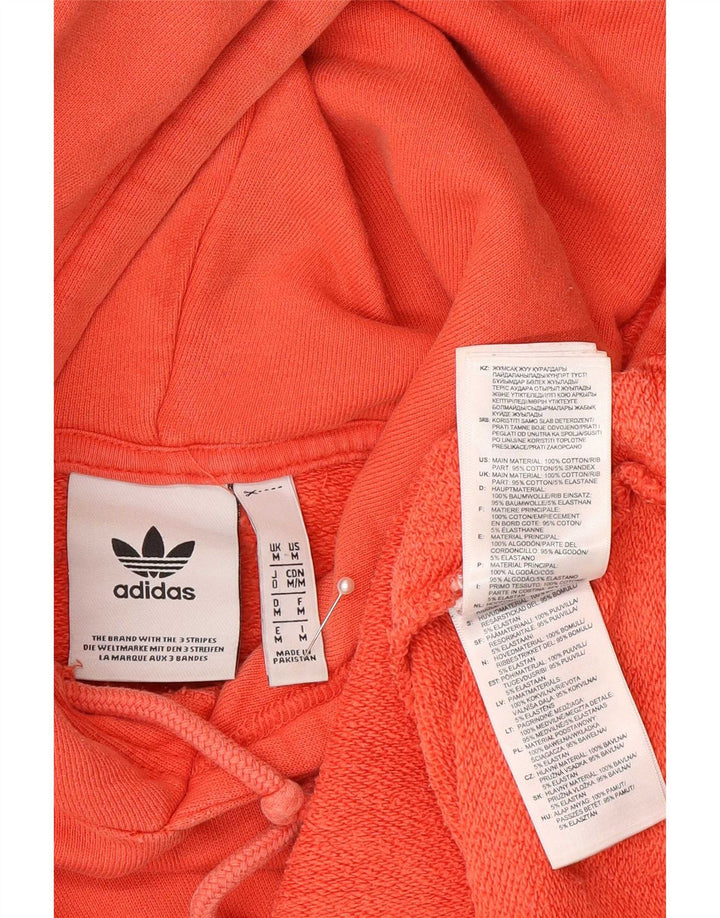 Adidas Pull à capuche pour homme en coton orange moyen
