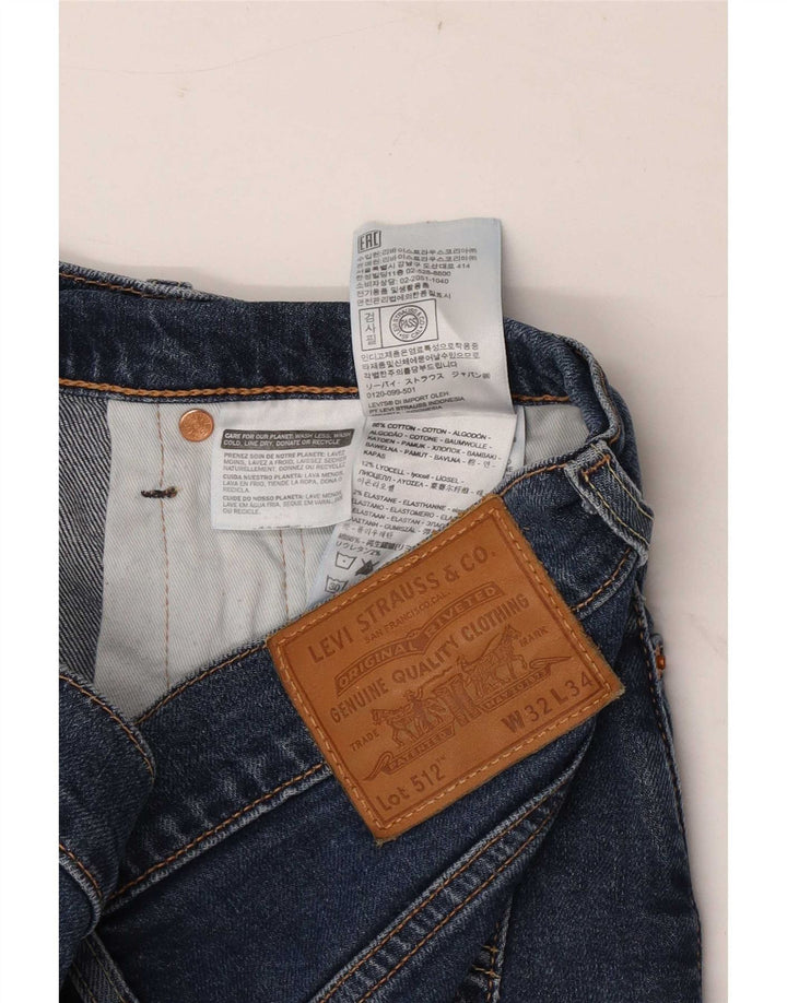 Levi's Short en Jean 512 Femme W32 Bleu Moyen Coton