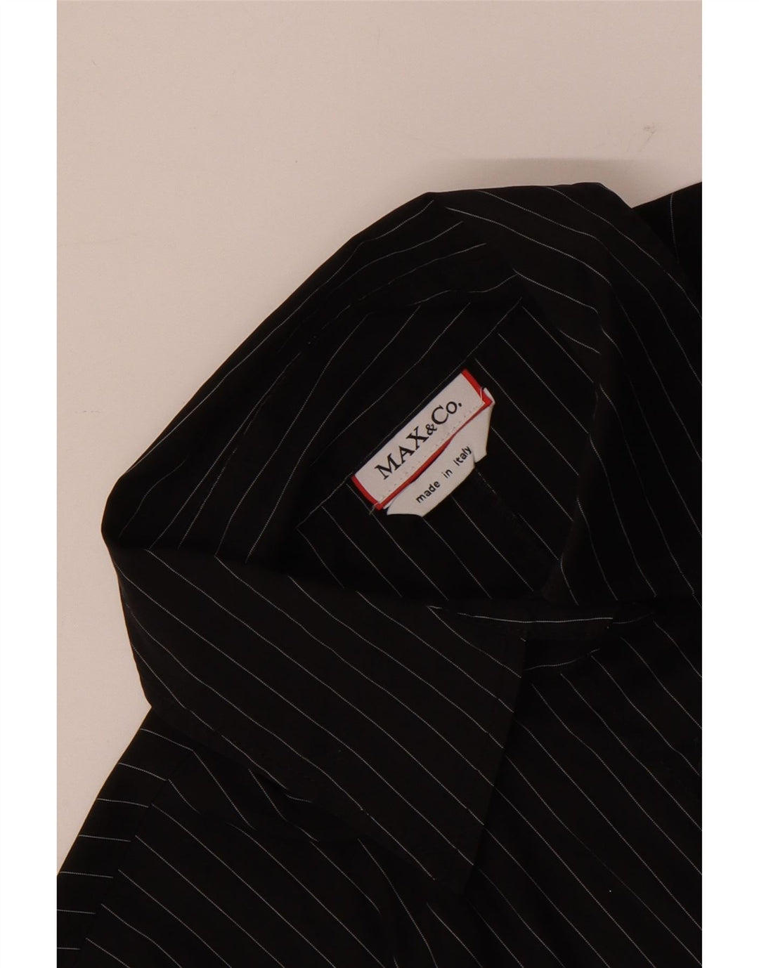 Max & Co. Chemise femme UK 14 Medium Black Pinstripe