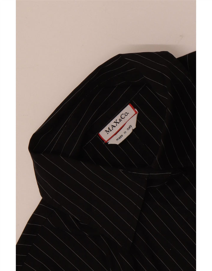 Max & Co. Chemise femme UK 14 Medium Black Pinstripe