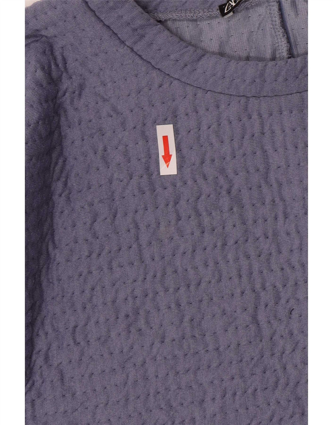 Zara Womens Crop Blouse Top UK 14 Large Violet