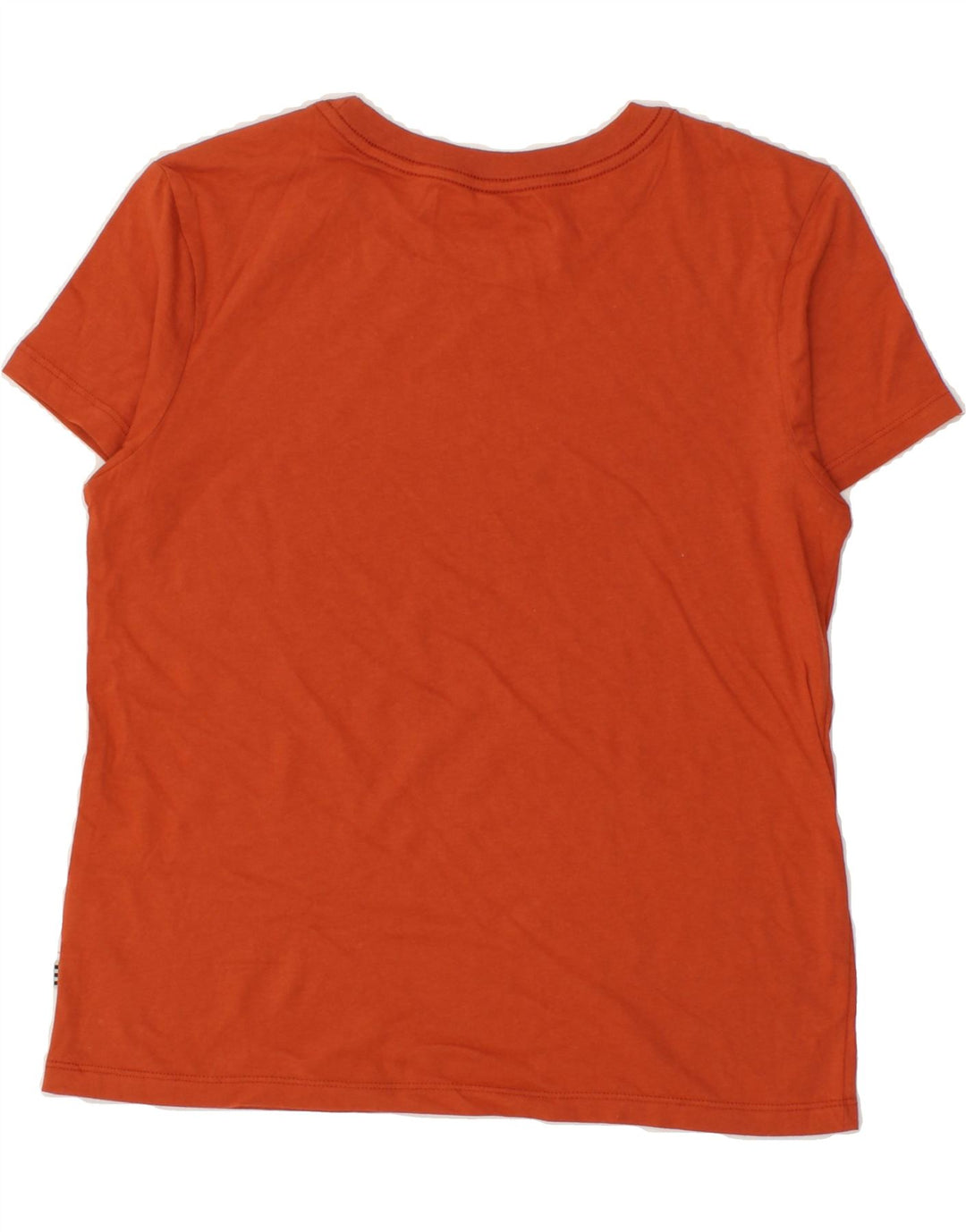 VANS Womens Graphic T-Shirt Top UK 12 Medium Orange Cotton Vintage Vans and Second-Hand Vans from Messina Hembry 