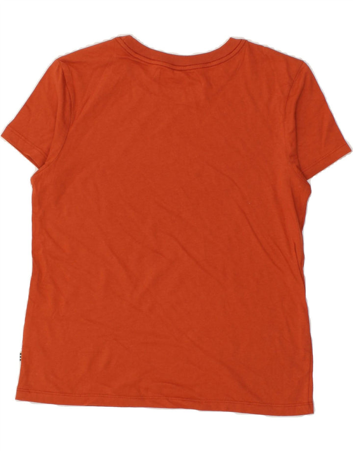 VANS Womens Graphic T-Shirt Top UK 12 Medium Orange Cotton Vintage Vans and Second-Hand Vans from Messina Hembry 
