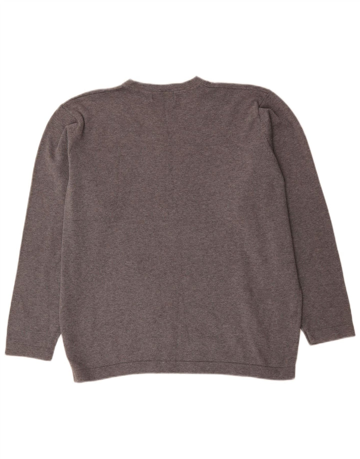 Marks & Spencer Pull col V pour homme XL Gris Coton