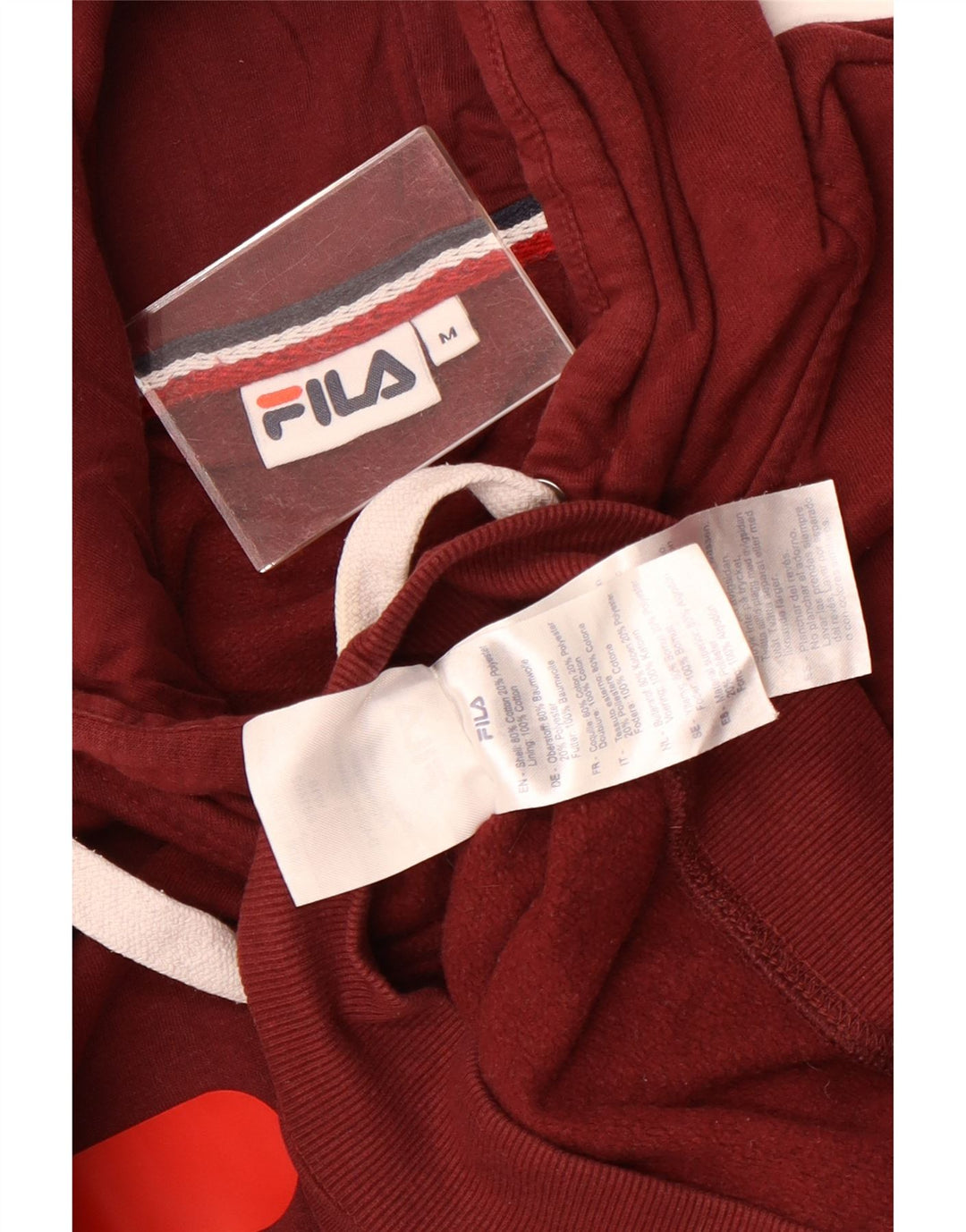 Fila Pull à Capuche Graphique Homme Marron Moyen Coton