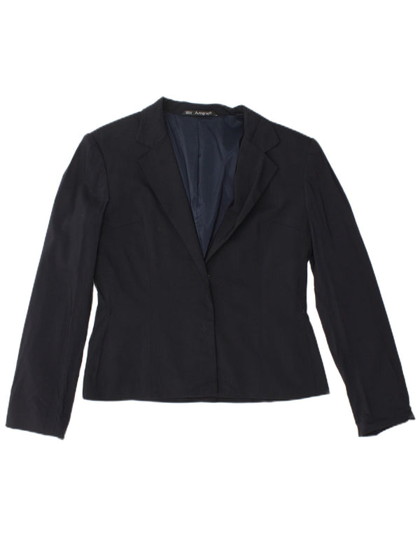 Marks & Spencer Veste blazer autographe pour femme UK 12 Bleu marine moyen