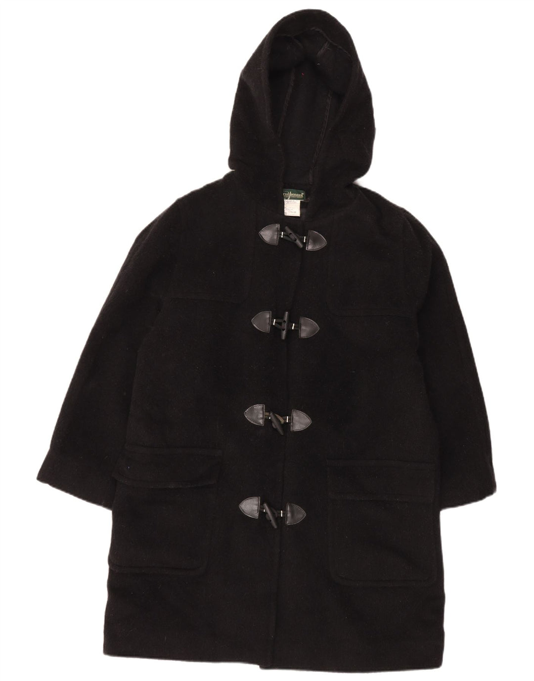 Harve Benard Duffle-coat à capuche surdimensionné pour femme UK 16 Grande laine noire
