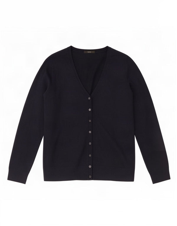 Marks & Spencer Womens Cardigan Sweater UK 16 Large Navy Blue Acrylic