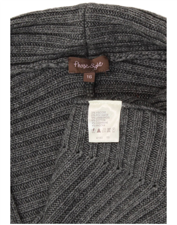 Phase Eight Cardigan Pull Femme UK 16 Large Gris Viscose
