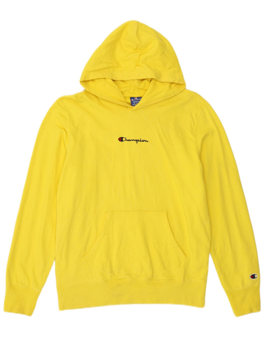 Champion Pull à capuche pour homme en coton jaune moyen