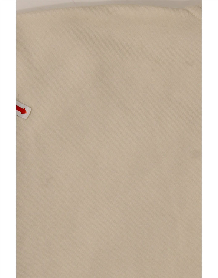 REEBOK Sweat-shirt coupe ample à col zippé pour homme en coton blanc cassé moyen