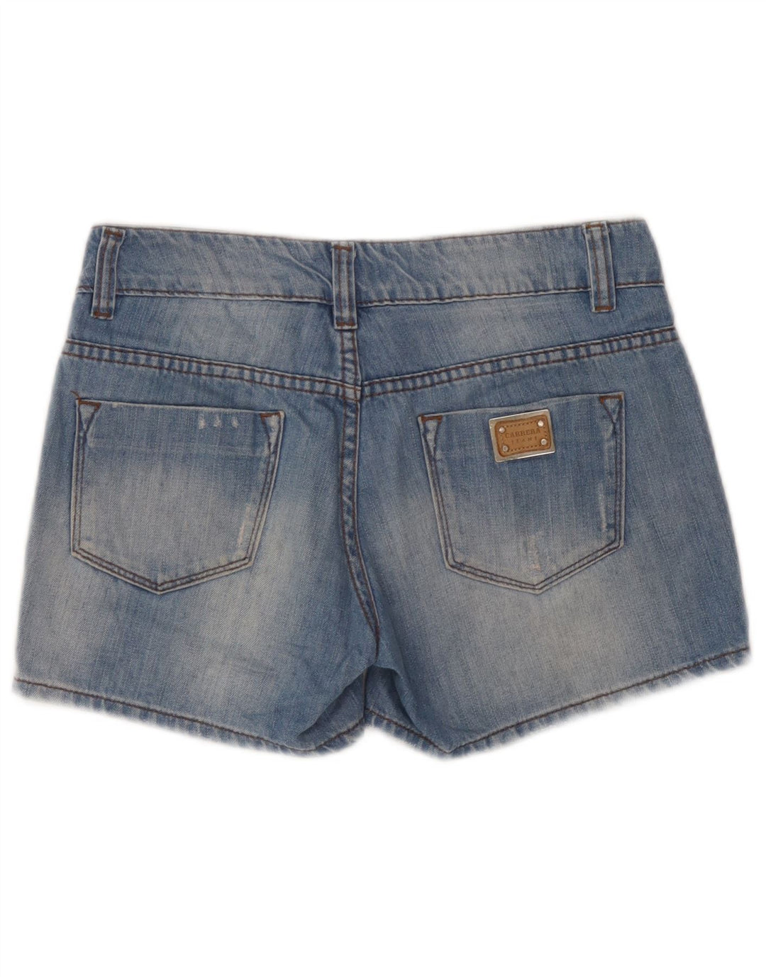 Carrera Short En Jean Déchiré W30 Femme Bleu Moyen