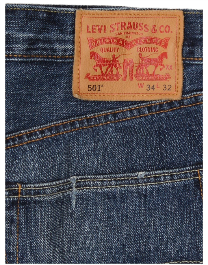 Levi's Jean 501 Cropped Homme Bleu W34 L25