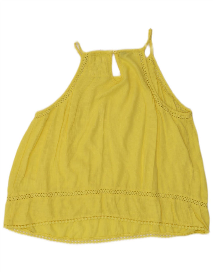 Superdry Caraco court surdimensionné pour femme UK 10 Small Jaune Viscose