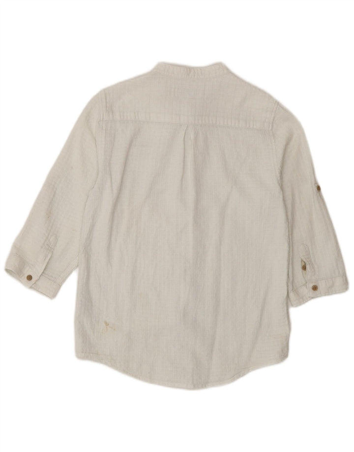 Chemise à manches 3/4 Zara garçon 9-10 ans blanc