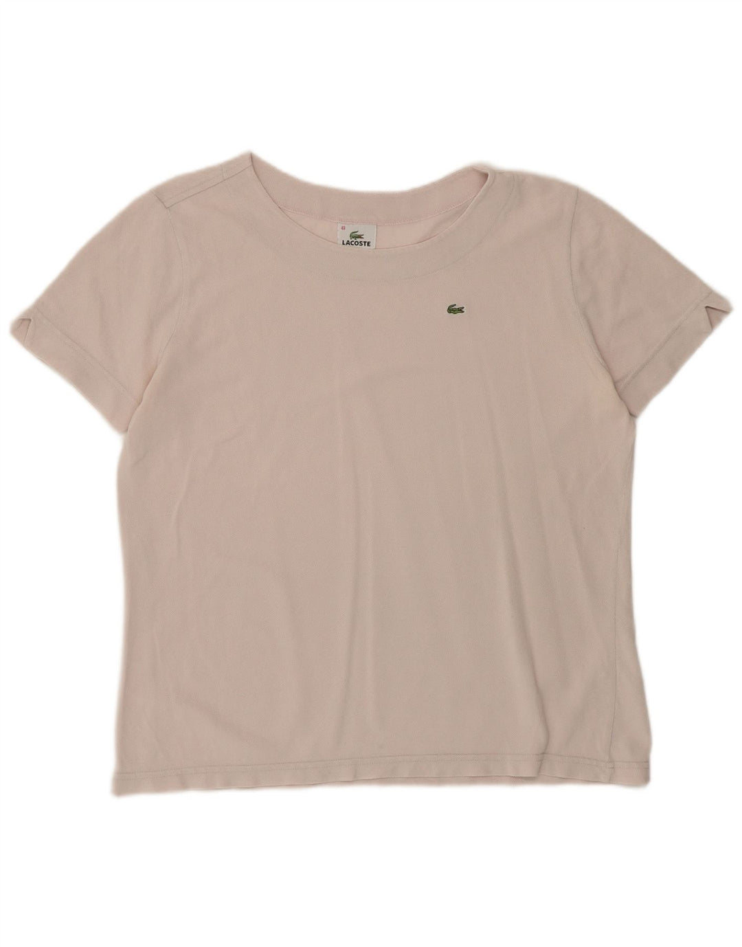 Lacoste T-Shirt Femme Top Taille 48 XL Rose Coton