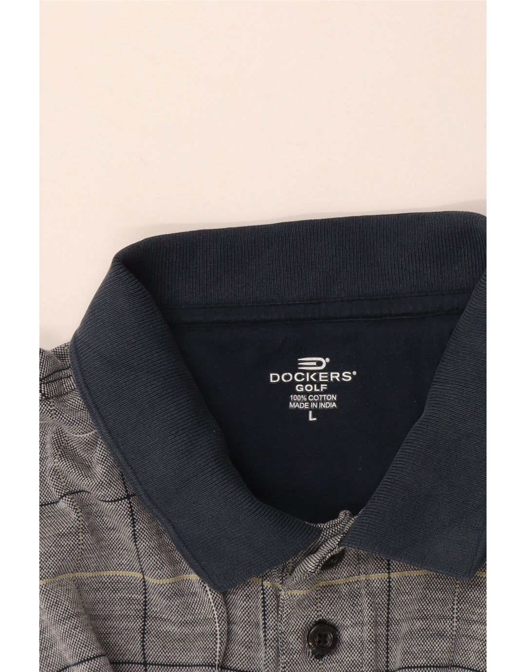 Dockers Polo Rugby Homme Grand Carreau Bleu Coton