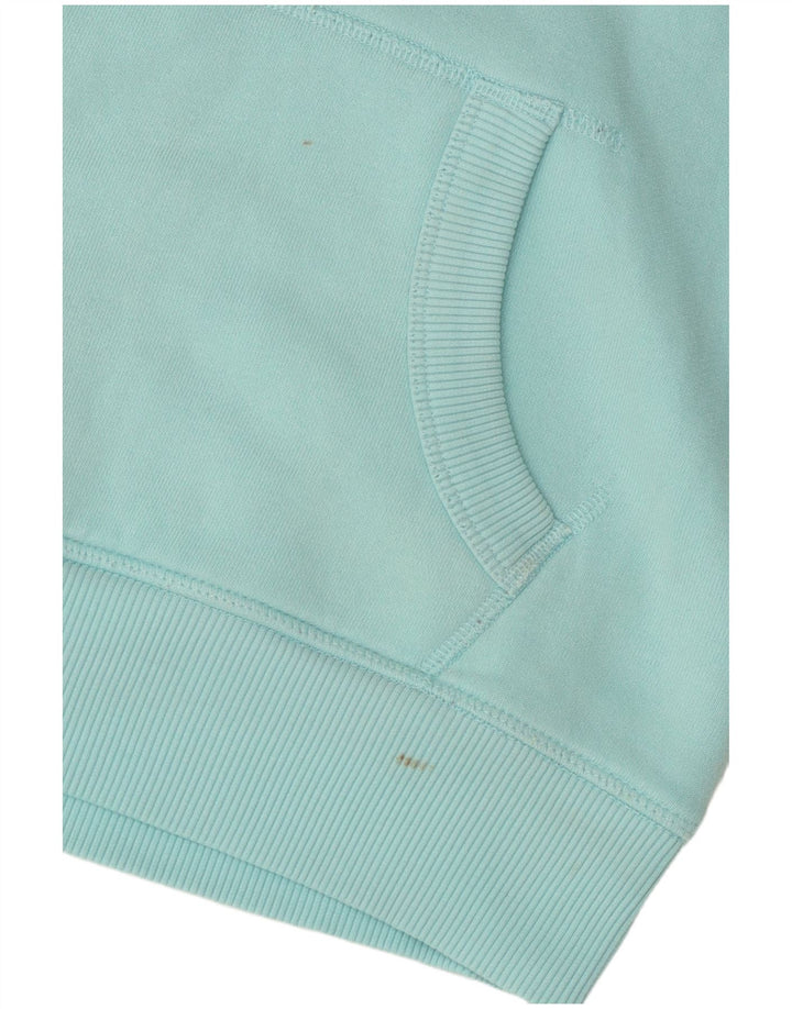 SUPERDRY Pull à capuche graphique surdimensionné pour femme UK 10 Small Turquoise