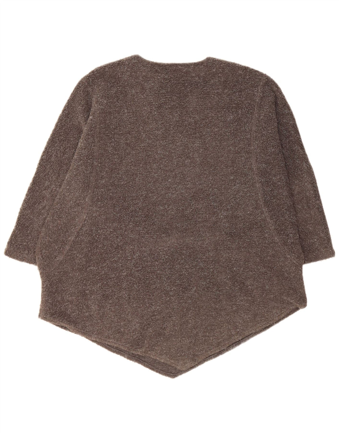 VINTAGE Pull surdimensionné à col bateau pour femme UK 14 Gris moyen