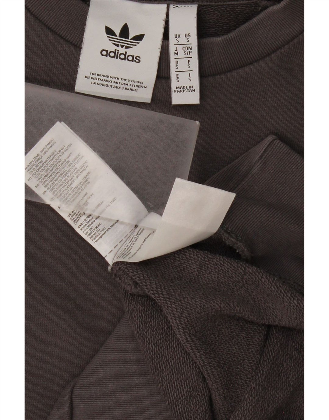 ADIDAS Mens Sweatshirt Jumper Small Grey Cotton Vintage Adidas and Second-Hand Adidas from Messina Hembry 