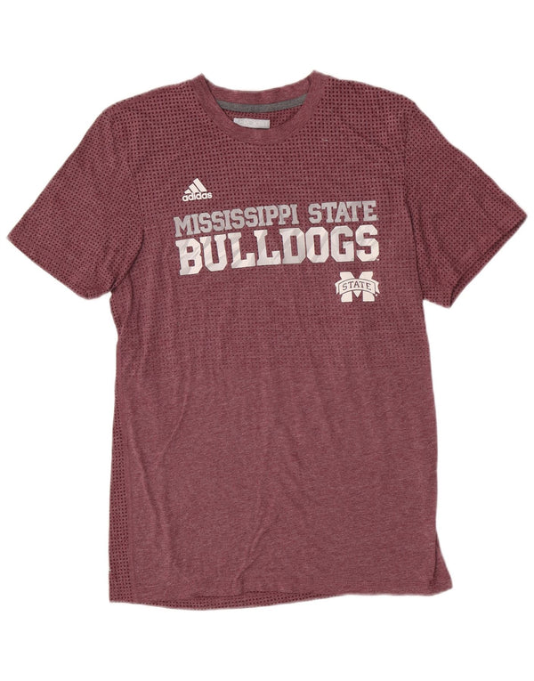 Adidas T-Shirt Graphique Mississippi State Bulldogs Homme Marron Moyen