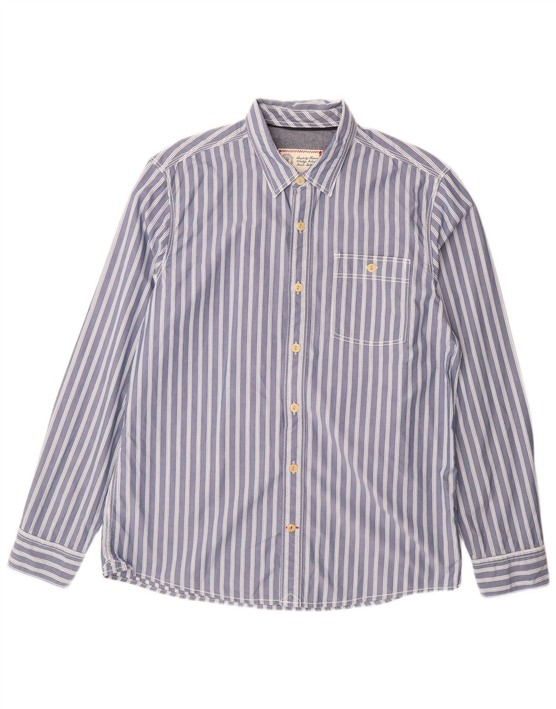 Fat Face Chemise Homme Large Bleu Rayure Coton